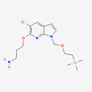 3-((5-Bromo-1-((2-(trimethylsilyl)ethoxy)methyl)-1H-pyrrolo[2,3-b]pyridin-6-yl)oxy)propan-1-amine