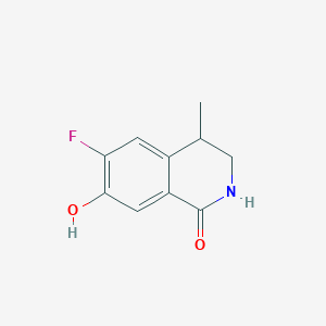 molecular formula C10H10FNO2 B12988533 6-Fluoro-7-hydroxy-4-methyl-3,4-dihydroisoquinolin-1(2H)-one 