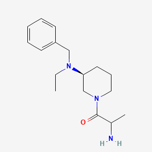 molecular formula C17H27N3O B12988534 2-amino-1-[(3S)-3-[benzyl(ethyl)amino]piperidin-1-yl]propan-1-one 