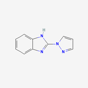 B1298856 2-(1H-pyrazol-1-yl)-1H-1,3-benzodiazole CAS No. 6488-88-6