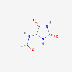 molecular formula C5H7N3O3 B12988587 N-(2,5-dioxoimidazolidin-4-yl)acetamide 