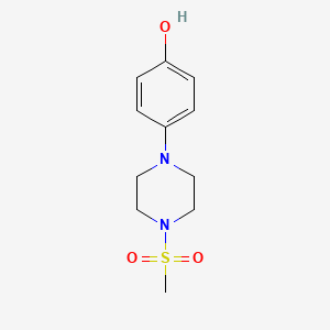 molecular formula C11H16N2O3S B1298861 4-(4-(甲磺酰基)哌嗪-1-基)苯酚 CAS No. 67915-03-1