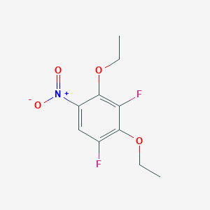 molecular formula C10H11F2NO4 B12988617 2,4-Diethoxy-1,3-difluoro-5-nitrobenzene 