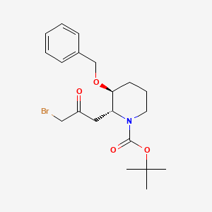 tert-Butyl (2R,3S)-3-(benzyloxy)-2-(3-bromo-2-oxopropyl)piperidine-1-carboxylate