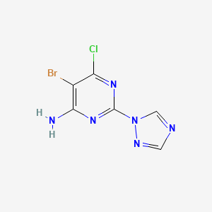 5-Bromo-6-chloro-2-(1H-1,2,4-triazol-1-yl)pyrimidin-4-amine