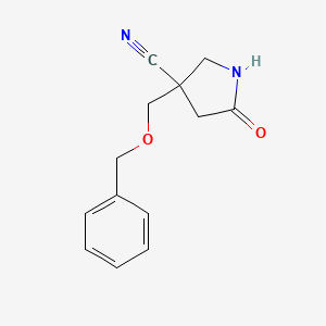 3-((Benzyloxy)methyl)-5-oxopyrrolidine-3-carbonitrile