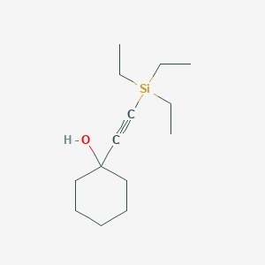 molecular formula C14H26OSi B12988722 1-(2-Triethylsilylethynyl)cyclohexanol 