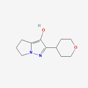 2-(Tetrahydro-2H-pyran-4-yl)-5,6-dihydro-4H-pyrrolo[1,2-b]pyrazol-3-ol