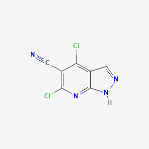 4,6-Dichloro-1H-pyrazolo[3,4-b]pyridine-5-carbonitrile