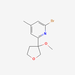 2-Bromo-6-(3-methoxytetrahydrofuran-3-yl)-4-methyl-pyridine