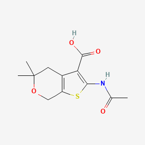 B1298876 2-Acetylamino-5,5-dimethyl-4,7-dihydro-5H-thieno[2,3-c]pyran-3-carboxylic acid CAS No. 64792-58-1