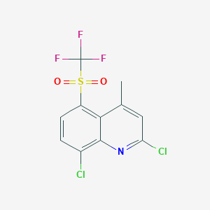 2,8-Dichloro-4-methyl-5-((trifluoromethyl)sulfonyl)quinoline