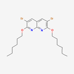 3,6-Dibromo-2,7-bis(hexyloxy)-1,8-naphthyridine