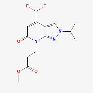 Methyl 3-(4-(difluoromethyl)-2-isopropyl-6-oxo-2H-pyrazolo[3,4-b]pyridin-7(6H)-yl)propanoate