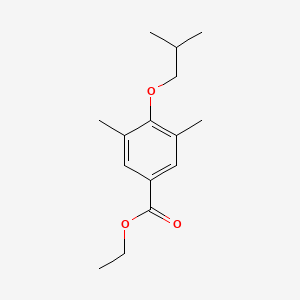 molecular formula C15H22O3 B12988833 Ethyl 4-isobutoxy-3,5-dimethylbenzoate 