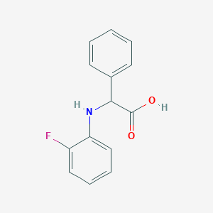 molecular formula C14H12FNO2 B12988850 (2-Fluoro-phenylamino)-phenyl-acetic acid CAS No. 725252-89-1