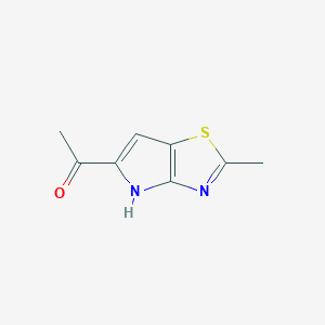 molecular formula C8H8N2OS B12988854 1-(2-Methyl-4H-pyrrolo[2,3-d]thiazol-5-yl)ethanone 