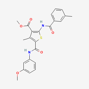 Methyl 5-((3-methoxyphenyl)carbamoyl)-4-methyl-2-(3-methylbenzamido)thiophene-3-carboxylate