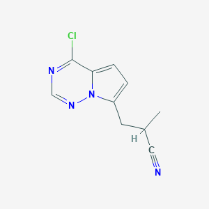 3-(4-Chloropyrrolo[2,1-f][1,2,4]triazin-7-yl)-2-methylpropanenitrile