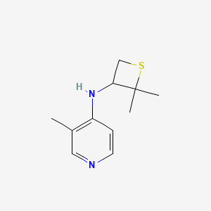 molecular formula C11H16N2S B12988888 N-(2,2-Dimethylthietan-3-yl)-3-methylpyridin-4-amine 