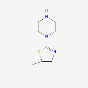 molecular formula C9H17N3S B1298890 5,5-二甲基-2-(哌嗪-1-基)-4,5-二氢噻唑 CAS No. 303798-21-2