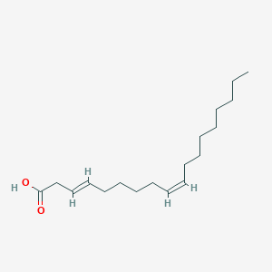 molecular formula C18H32O2 B12988914 (3E,9Z)-Octadeca-3,9-dienoic acid 