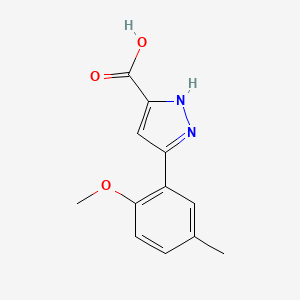 5-(2-Methoxy-5-methylphenyl)-1H-pyrazole-3-carboxylic acid