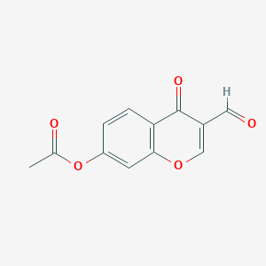molecular formula C12H8O5 B1298901 3-甲酰-4-氧代-4H-色满-7-基乙酸酯 CAS No. 42059-49-4