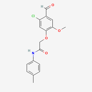 2-(5-Chloro-4-formyl-2-methoxyphenoxy)-N-(p-tolyl)acetamide