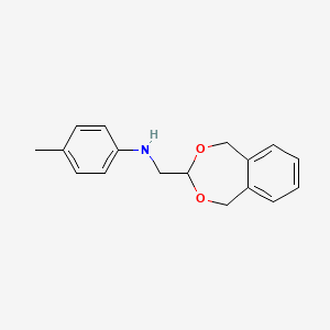 molecular formula C17H19NO2 B1298906 (5,9-二氢-6,8-二氧杂-苯并环庚烯-7-基-甲基)-对甲苯胺 CAS No. 309720-04-5