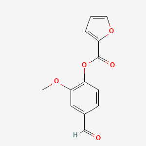 molecular formula C13H10O5 B1298911 4-甲酰基-2-甲氧基苯基 2-呋喃酸酯 CAS No. 326006-77-3