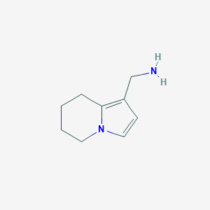 molecular formula C9H14N2 B12989122 (5,6,7,8-Tetrahydroindolizin-1-yl)methanamine 