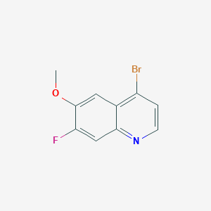 molecular formula C10H7BrFNO B12989128 4-Bromo-7-fluoro-6-methoxyquinoline 