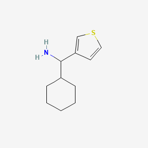 molecular formula C11H17NS B12989156 Cyclohexyl(thiophen-3-yl)methanamine 