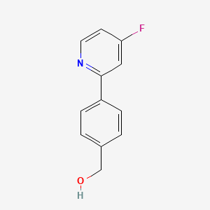 molecular formula C12H10FNO B12989157 (4-(4-Fluoropyridin-2-yl)phenyl)methanol 