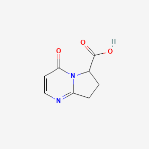 molecular formula C8H8N2O3 B12989169 4-Oxo-4,6,7,8-tetrahydropyrrolo[1,2-a]pyrimidine-6-carboxylic acid 