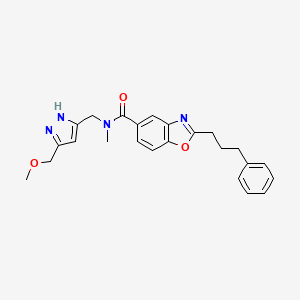 N-((5-(Methoxymethyl)-1H-pyrazol-3-yl)methyl)-N-methyl-2-(3-phenylpropyl)benzo[d]oxazole-5-carboxamide