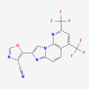 5-(2,4-Bis(trifluoromethyl)imidazo[1,2-a][1,8]naphthyridin-8-yl)oxazole-4-carbonitrile