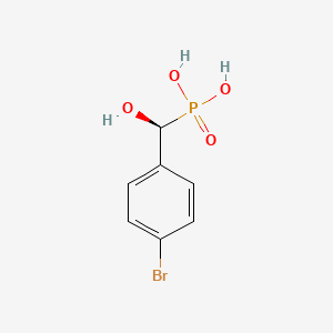 molecular formula C7H8BrO4P B12989226 (S)-((4-Bromophenyl)(hydroxy)methyl)phosphonic acid 