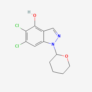 5,6-Dichloro-1-(tetrahydro-2H-pyran-2-yl)-1H-indazol-4-ol