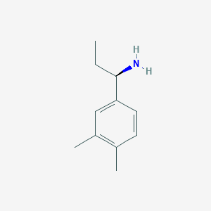 molecular formula C11H17N B12989238 (R)-1-(3,4-Dimethylphenyl)propan-1-amine 