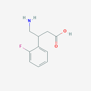 molecular formula C10H12FNO2 B12989252 4-Amino-3-(2-fluorophenyl)butanoic acid 