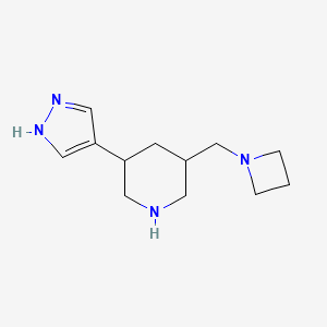 3-(Azetidin-1-ylmethyl)-5-(1H-pyrazol-4-yl)piperidine