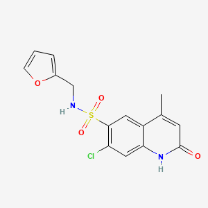 7-Chloro-N-(furan-2-ylmethyl)-4-methyl-2-oxo-1,2-dihydroquinoline-6-sulfonamide