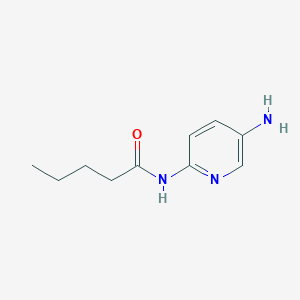 molecular formula C10H15N3O B12989287 N-(5-aminopyridin-2-yl)pentanamide 