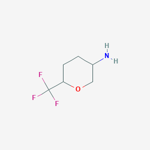 molecular formula C6H10F3NO B12989413 6-(Trifluoromethyl)tetrahydro-2H-pyran-3-amine 