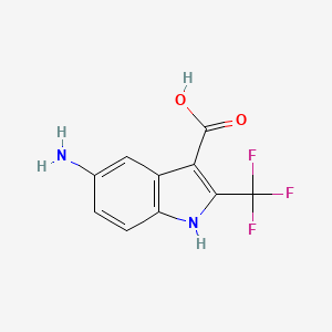 5-Amino-2-(trifluoromethyl)-1H-indole-3-carboxylic acid