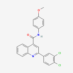 2-(3,4-dichlorophenyl)-N-(4-methoxyphenyl)quinoline-4-carboxamide