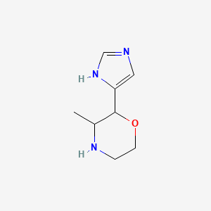 molecular formula C8H13N3O B12989448 2-(1H-Imidazol-5-yl)-3-methylmorpholine 