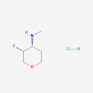 molecular formula C6H13ClFNO B12989461 (3R,4R)-3-Fluoro-N-methyltetrahydro-2H-pyran-4-amine hydrochloride 